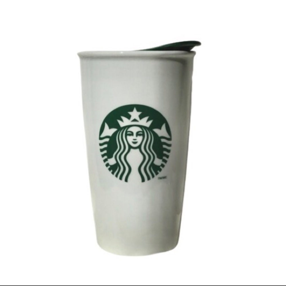 Starbucks 2014 White Ceramic Travel Collectors Mug